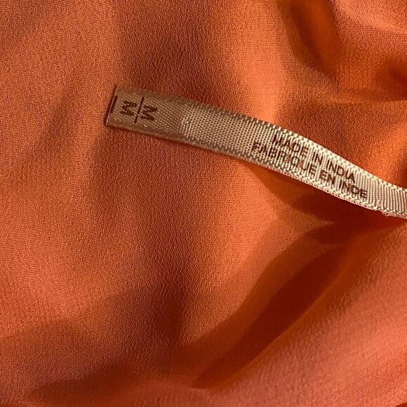 🌸FREE PEOPLE Coral Floral Embroidered boho Peasant blouse Top Med - Picture 9 of 9